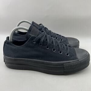 Converse Chuck Taylor All Star Platform Women Size 9.5 Black Low Shoes Sneakers